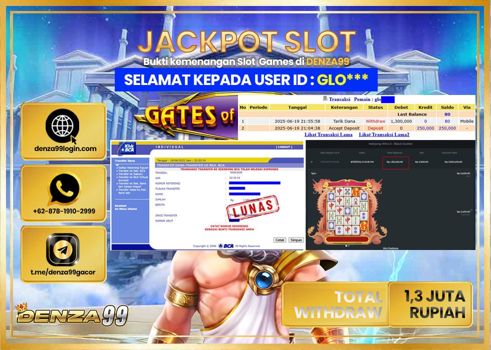 DENZA99 JACKPOT MAHJONG WAYS 2 Rp.1.300.000.,- LUNAS