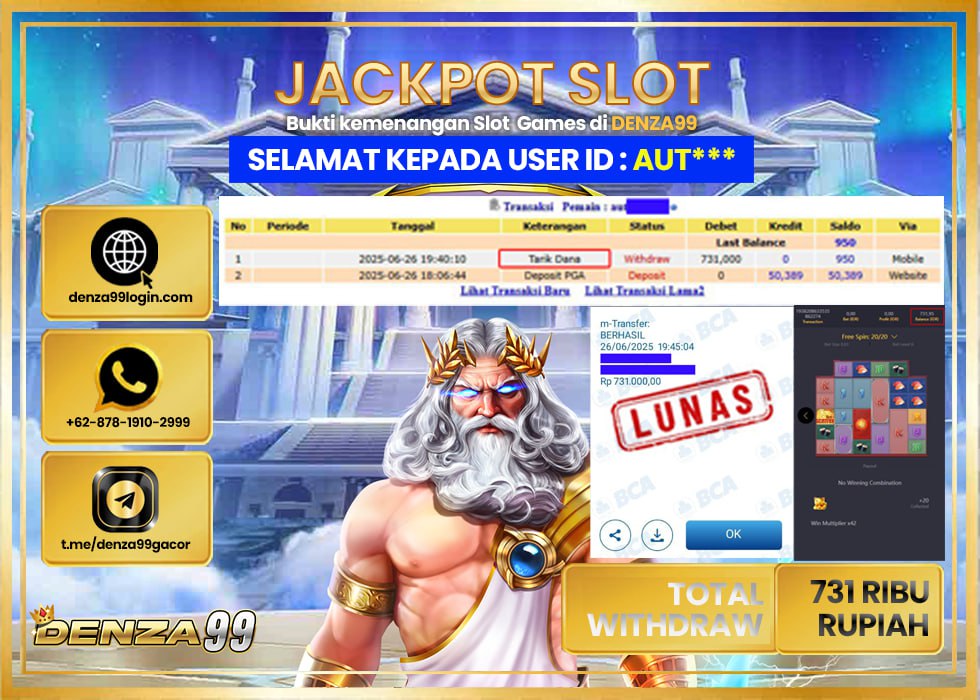 DENZA99 JACKPOT LUCKY NEKO  Rp.731.000- LUNAS