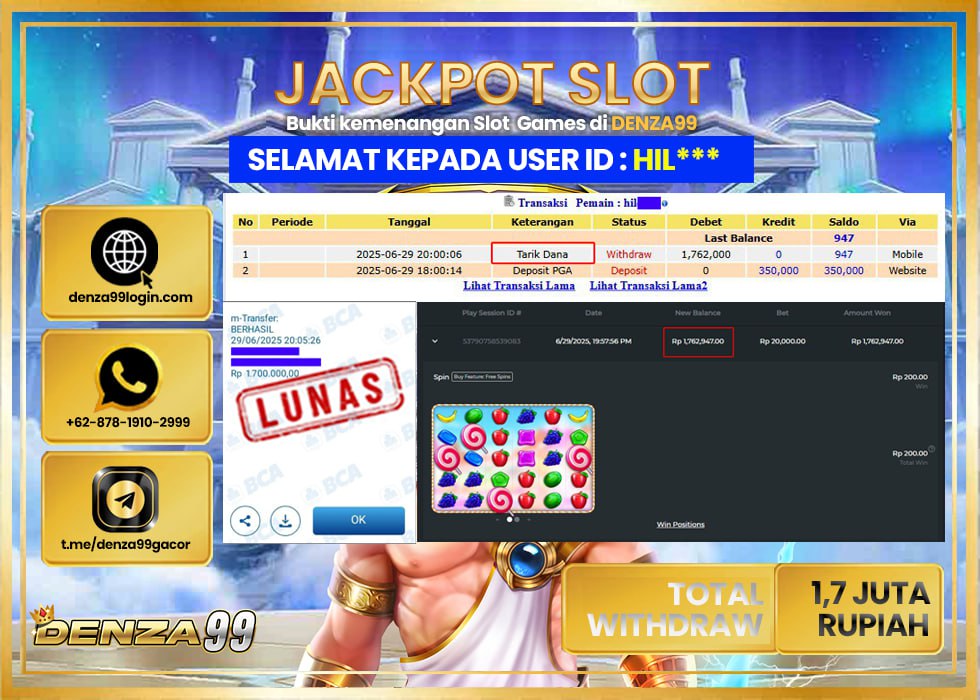 DENZA99 SWEET BONANZA 1000  Rp.1.700.000- LUNAS