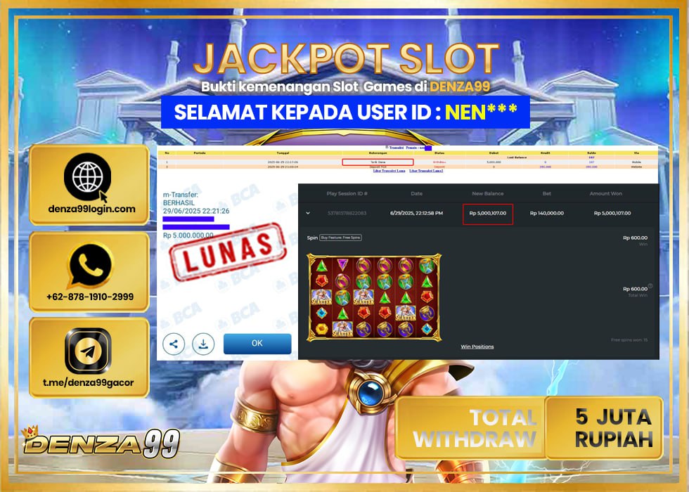 DENZA99 GATE OF OLYMPUS SUPER SCATTER  Rp.5.000.000- LUNAS