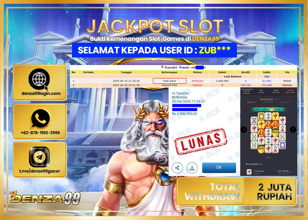 DENZA99 MAHJONG WAYS 2 Rp.2.000.000- LUNAS