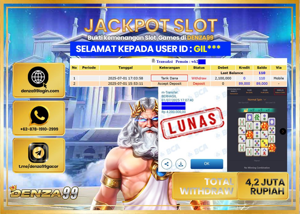 DENZA99 MAHJONG WAYS 2 Rp.4.200.000- LUNAS