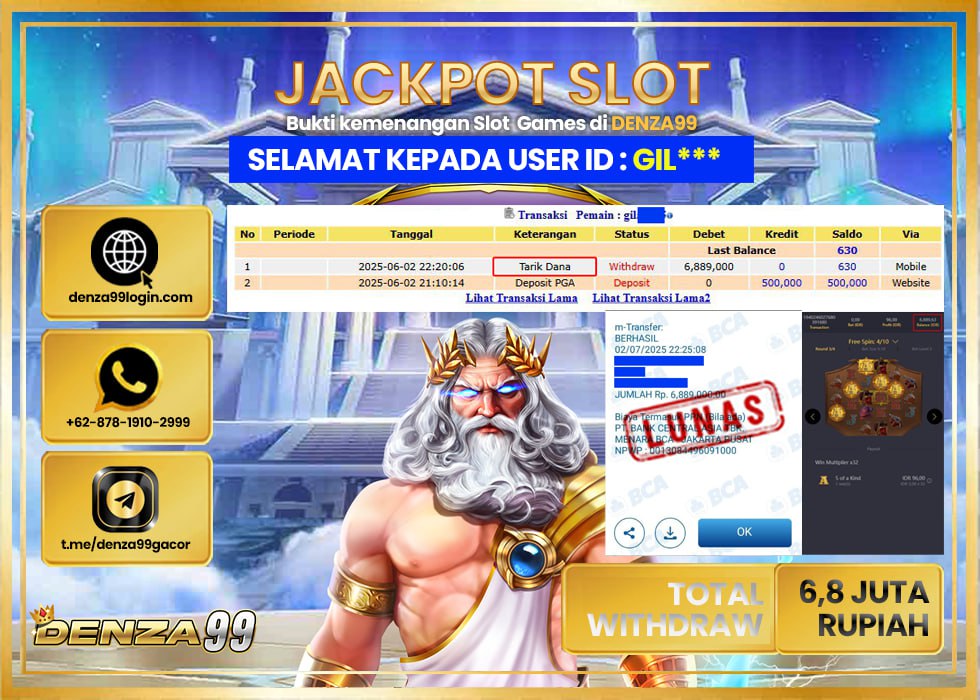 DENZA99 WILD BOUNTY SHOWDOWN Rp. 6.800.000- LUNAS