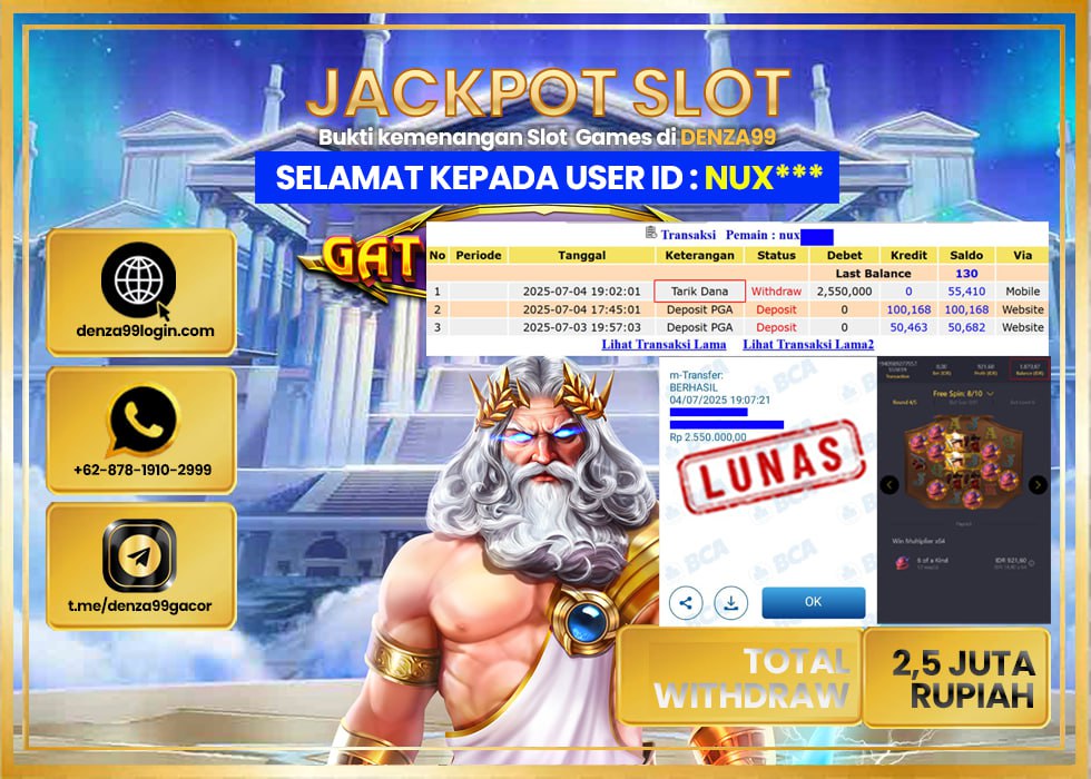 DENZA99 JACKPOT WILD BOUNTY SHOW DOWN Rp.2.500.000- LUNAS