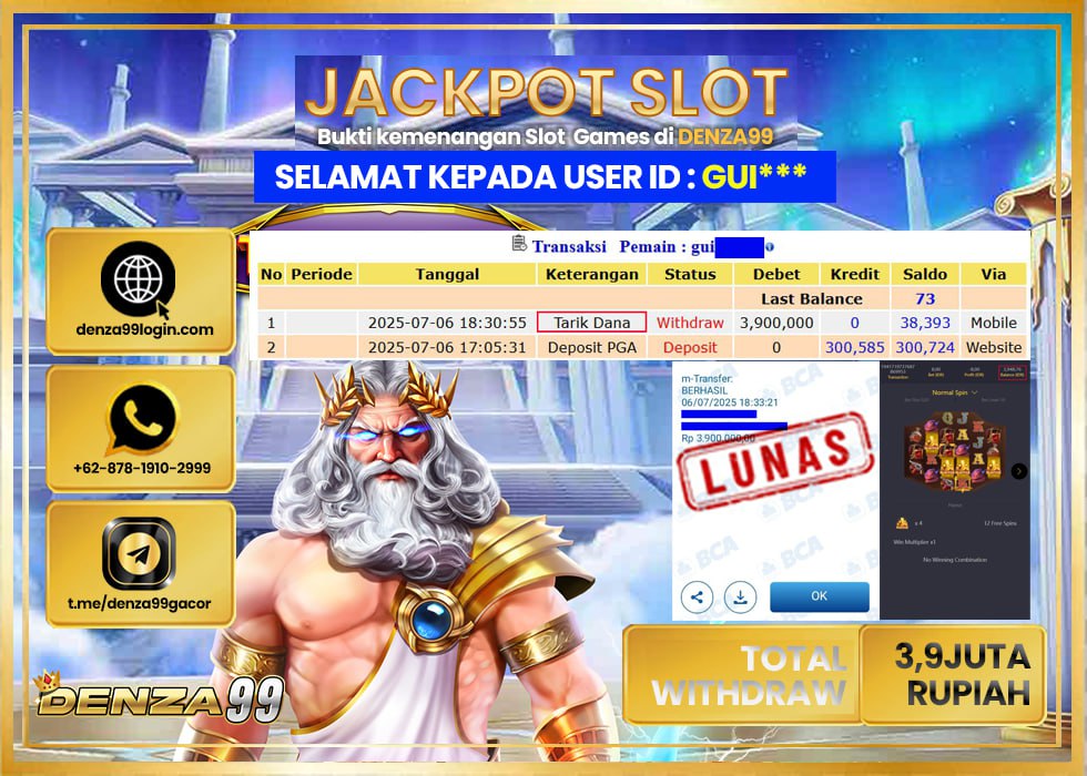 DENZA99 WILD BOUNTY SHADOW 1000 Rp. 3.900.000- LUNAS