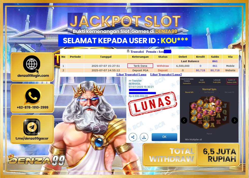 DENZA99 WILD BOUNTY SHADOW  Rp. 6.500.000- LUNAS