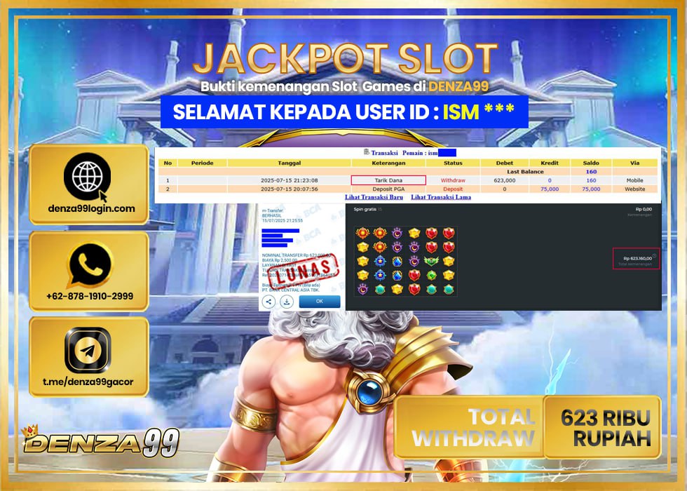 DENZA99 JACKPOT STARLIGHT PRINCESS 1000 Rp. 623.000 LUNAS