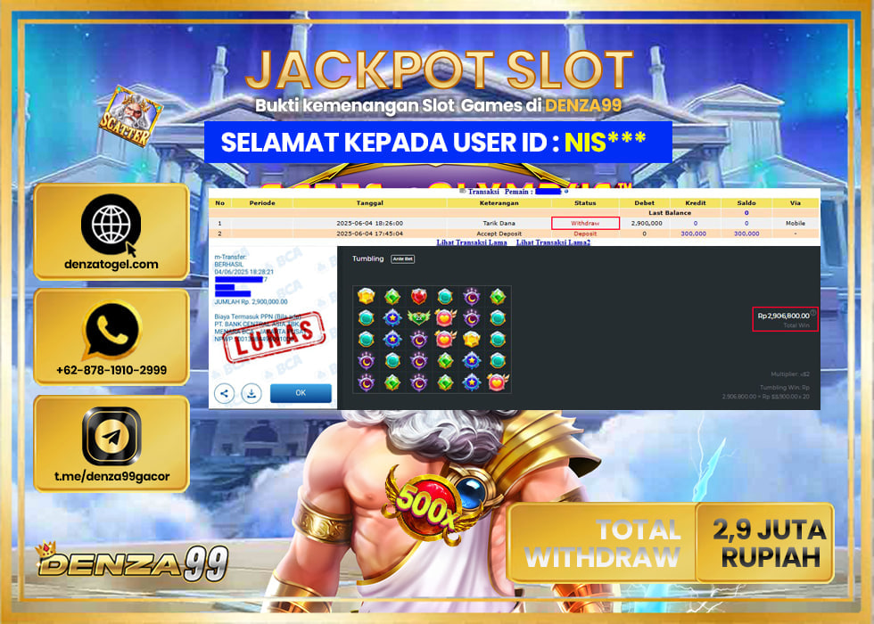 DENZA99 JACKPOT STARLIGHT PRINCESS  X1000  Rp.2.900.000.,- LUNAS